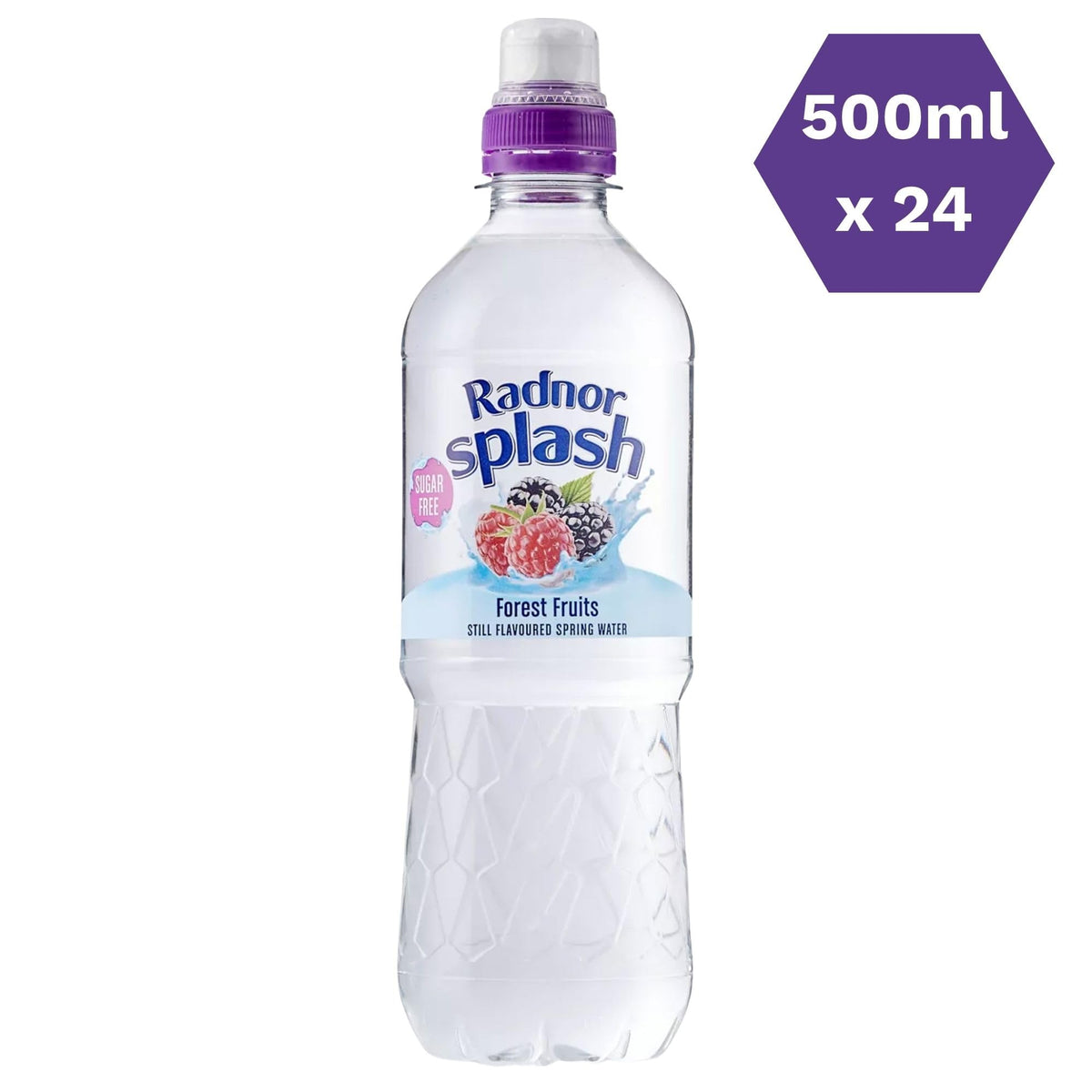 Radnor Splash Flavoured Water Sugar Free 500ml - Pack of 24 (Strawberry)