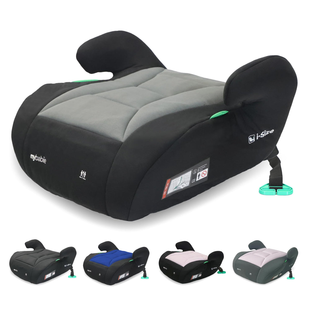 My Babiie MBCSB10 Booster Car Seat - Lightweight at 1kg, Approx. 6-12 Years (125-150cm, 22-36kg), R129, i-Size Backless Child Car Seat, Group 3, Compact, Portable, Ideal for Travel - Pink Leopard