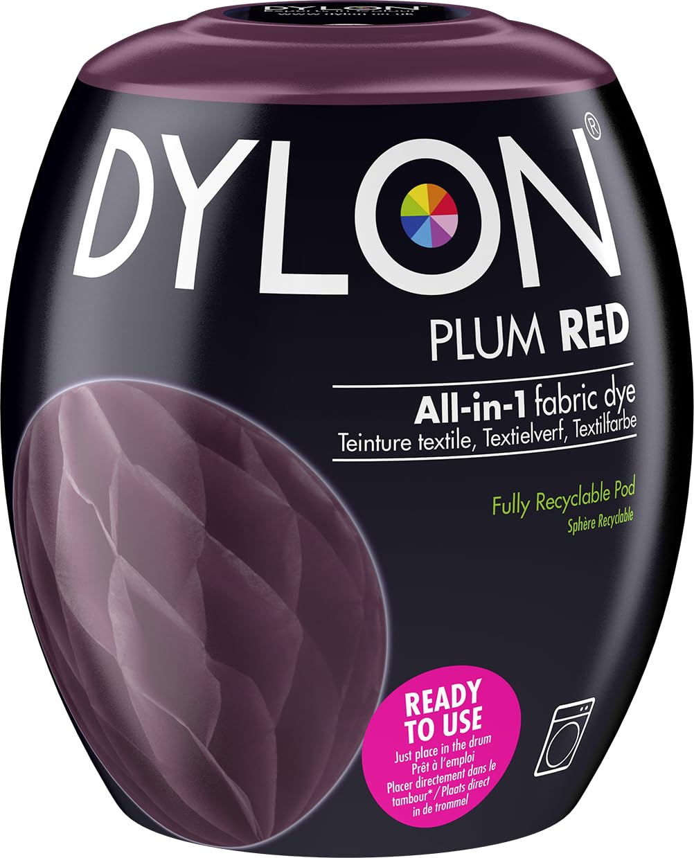 DYLON Washing Machine Fabric Dye Pod, Intense Black, 350g