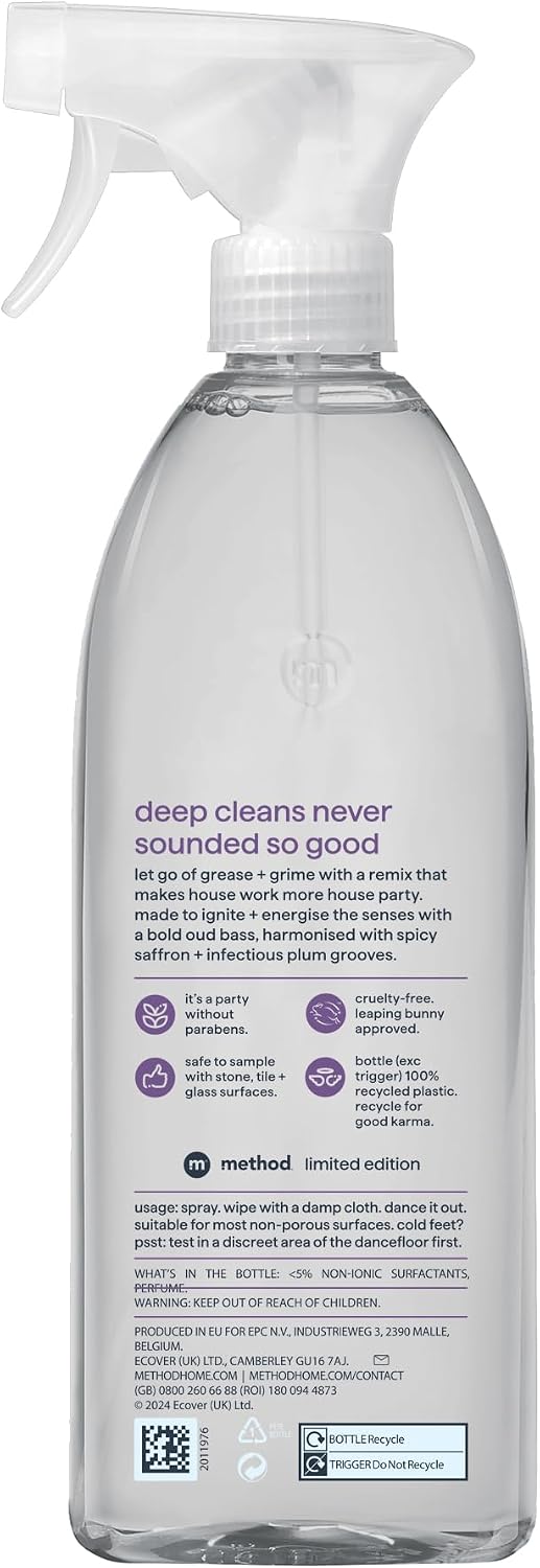 Method All Purpose Cleaner Spray, Deep House, Cuts Grease, 828ml