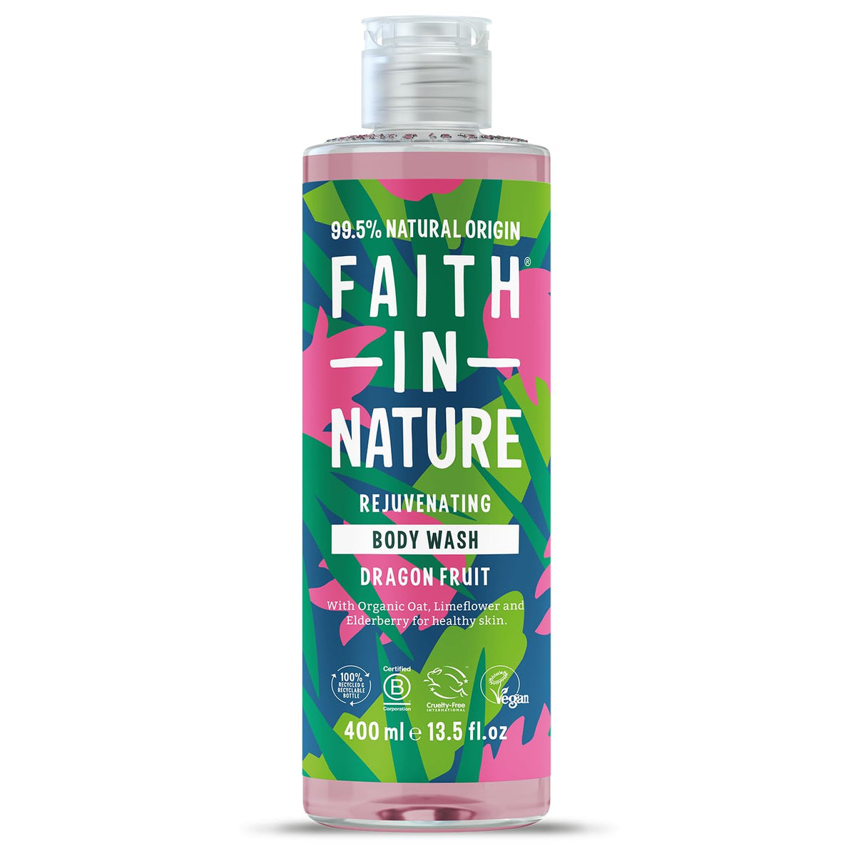Faith In Nature Natural Fragrance Free Body Wash, Sensitive, Vegan and Cruelty Free, No SLS or Parabens, 400 ml