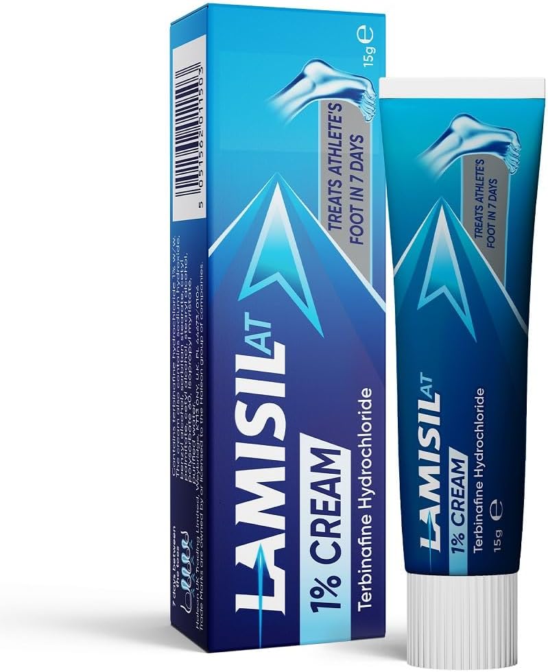 Lamisil AT 1% Athletes Foot Treatment Cream for Treatment of Foot Fungus, 15 g
