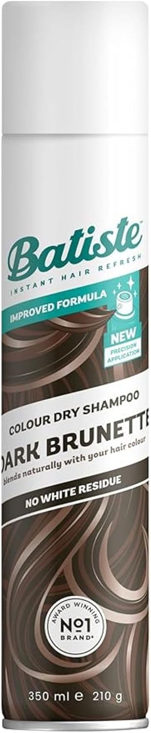 Batiste Dark Brunette Dry Shampoo, Colour Blends Seamlessly, 350ml