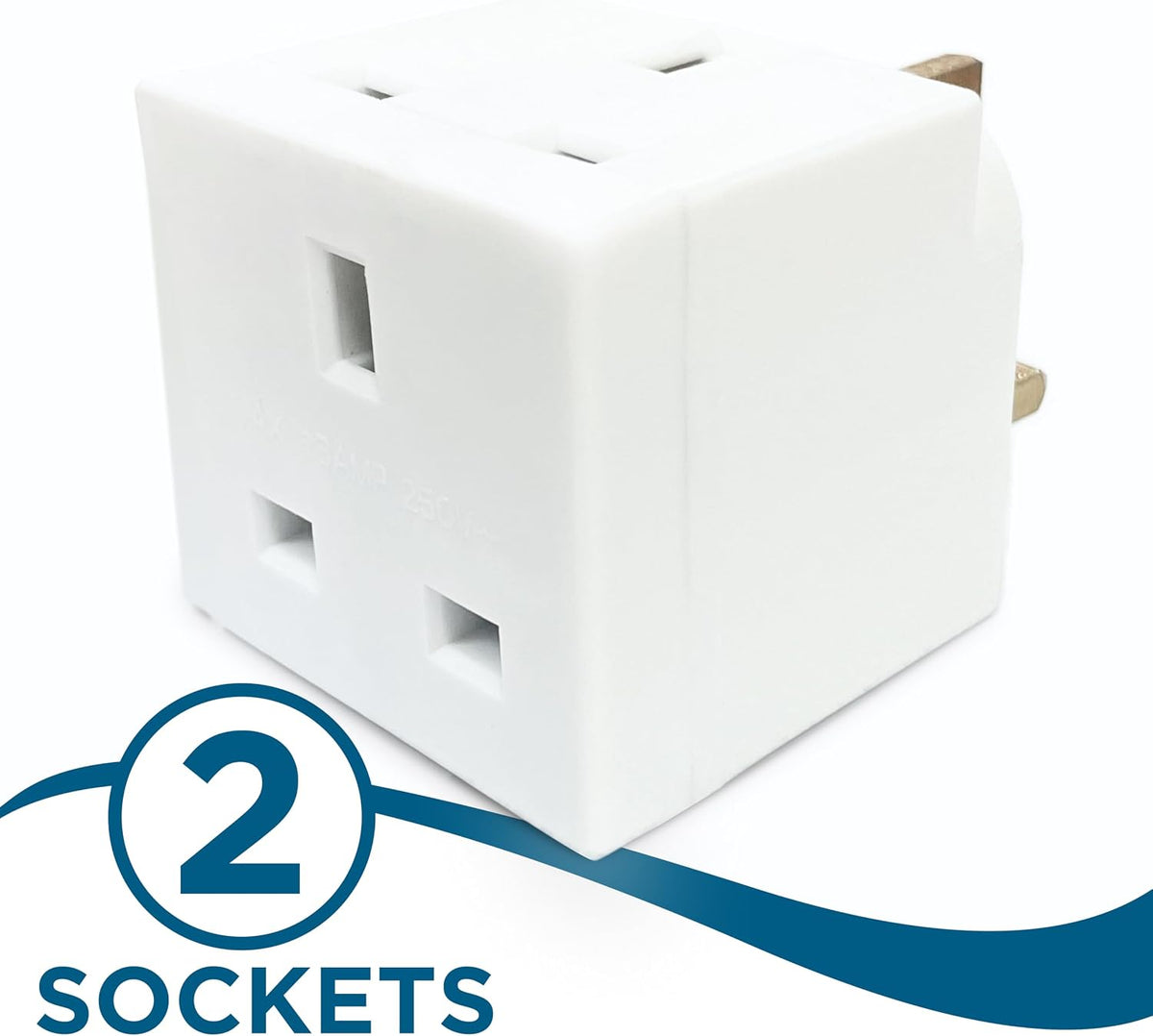 STATUS 2 Way UK Plug Adapter, White