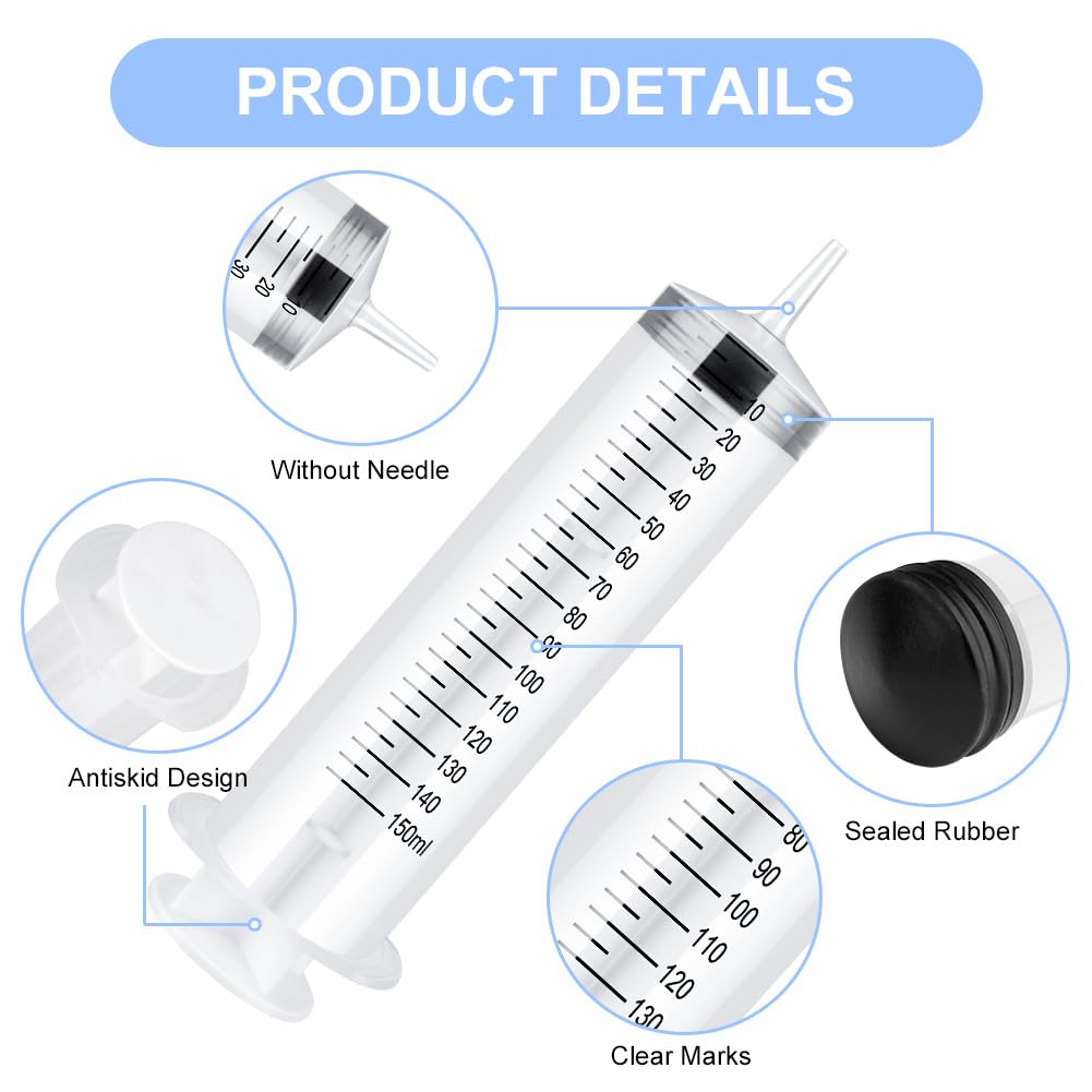 OFFCUP Plastic Syringes, 3pcs 20ML No Needle Syringe Individually Packaged