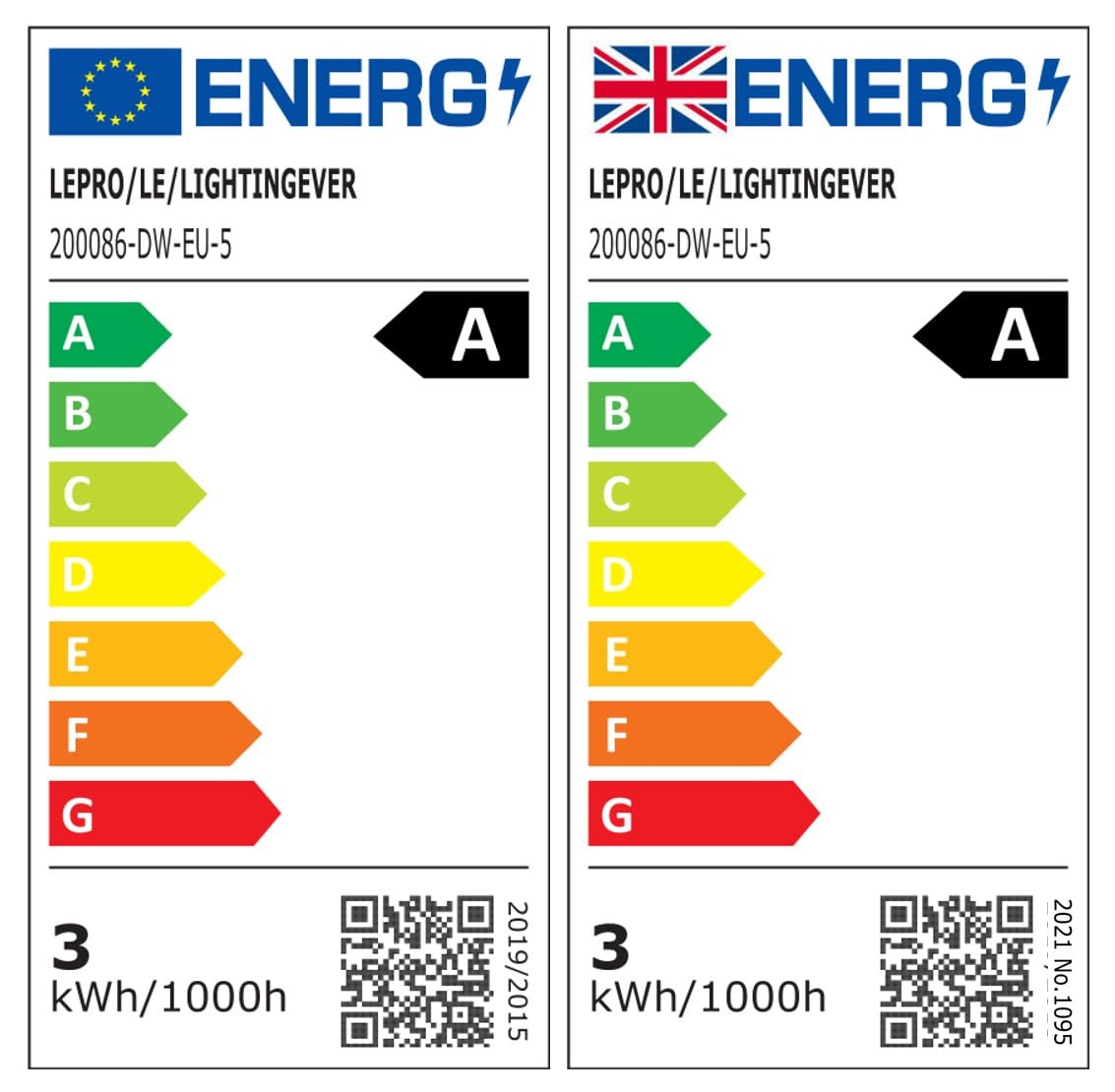 Lepro GU10 LED Bulbs A Rated, Cool White 6500K, 590LM,3.3W (50W Equivalent)