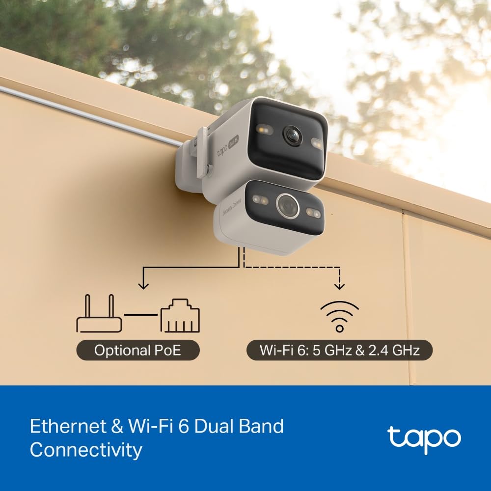 Tapo C216 2K 3MP Pan/Tilt Indoor Outdoor Security Camera Spotlights Camera