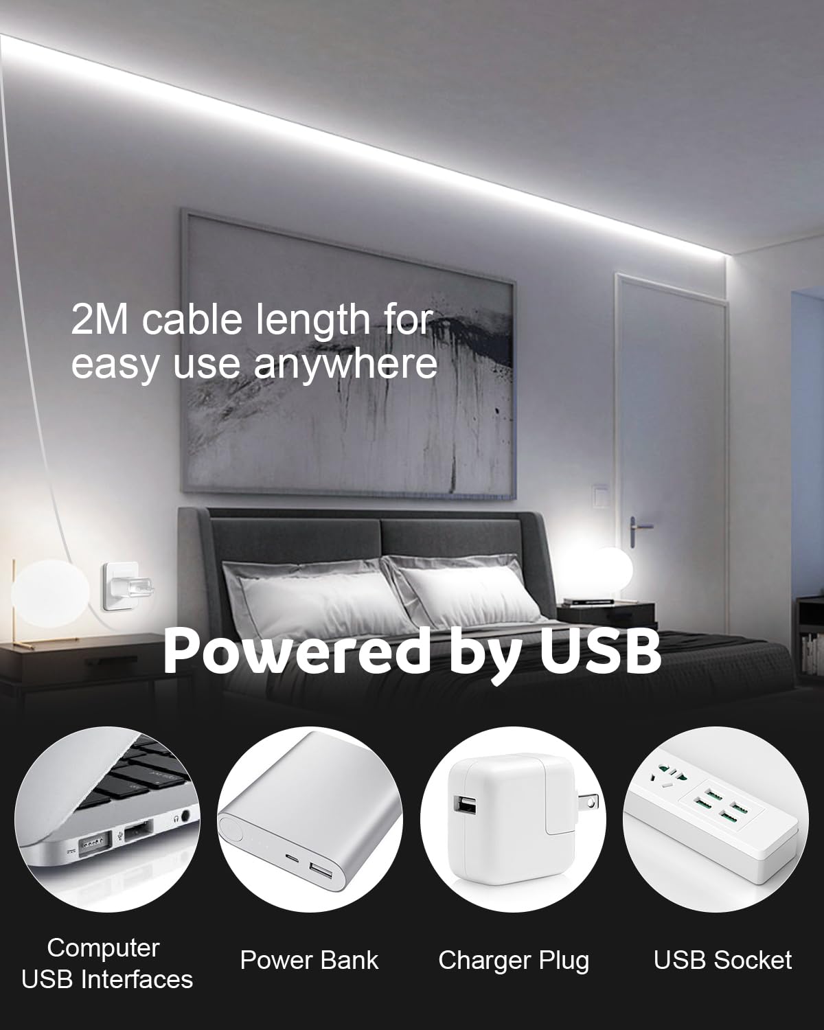 Aclorol 12V Red LED Lights for Bedroom 5M Fleixible COB LED Strip Light