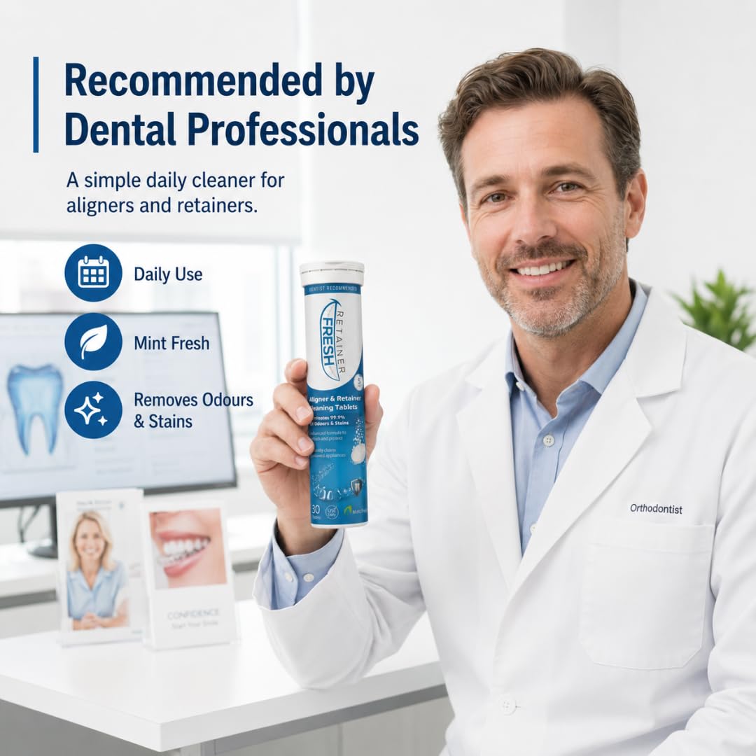 Retainer Fresh Retainer Cleaner Tablets 120 Tablets 4 Month Denture Cleaner