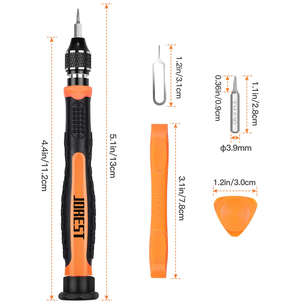 JOREST Precision Screwdriver Set, Small Screwdriver with Torx T5 T6 T8 T9, Triwing Y00, Star P5, Mini Repair Tool Kit for Laptop, Switch, PS5,Xbox, MacBook, iPhone, Ring Doorbell, Watch, Glasses