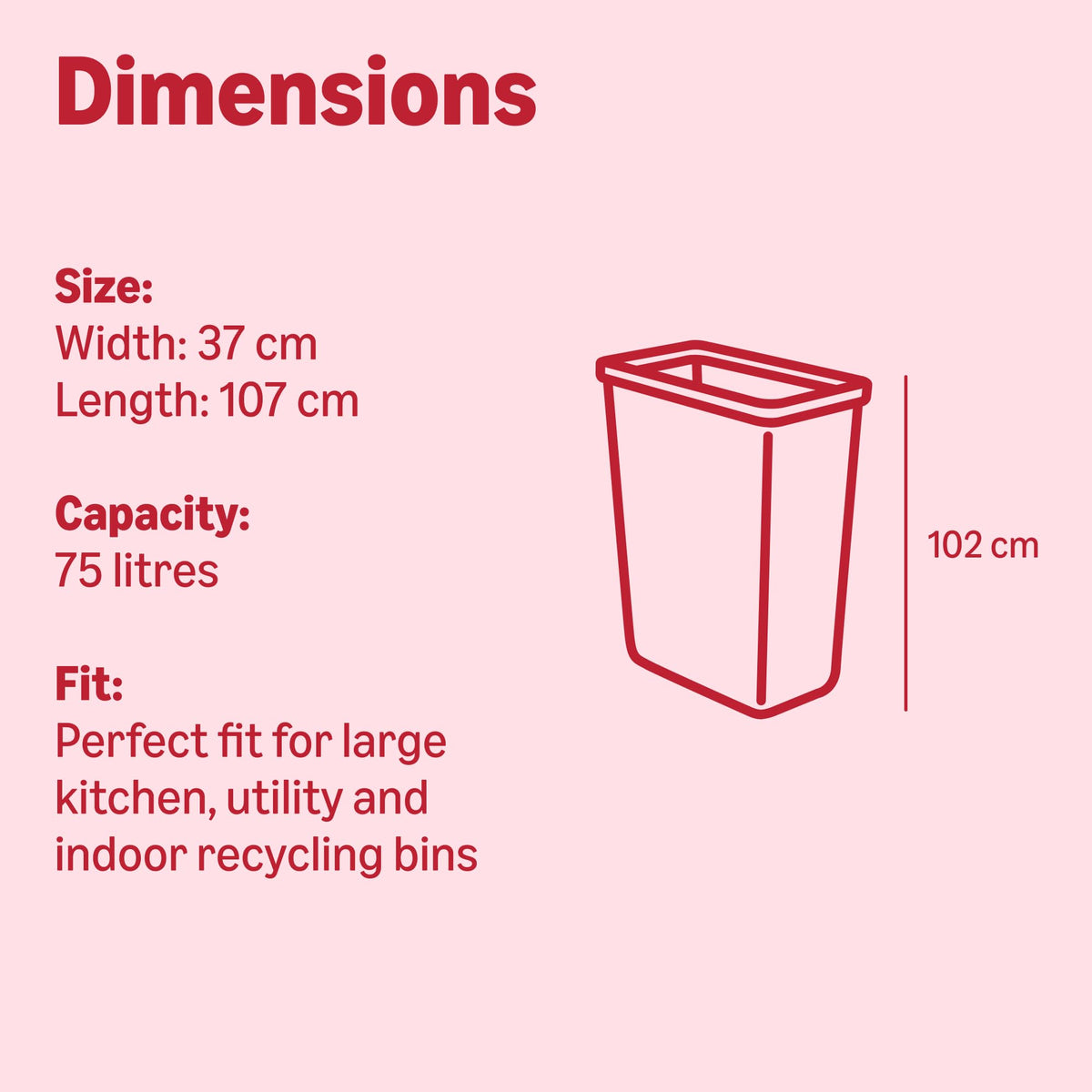by Amazon Bin Liners with Carry Handles, 25 Litre, Transparent, 30 Count