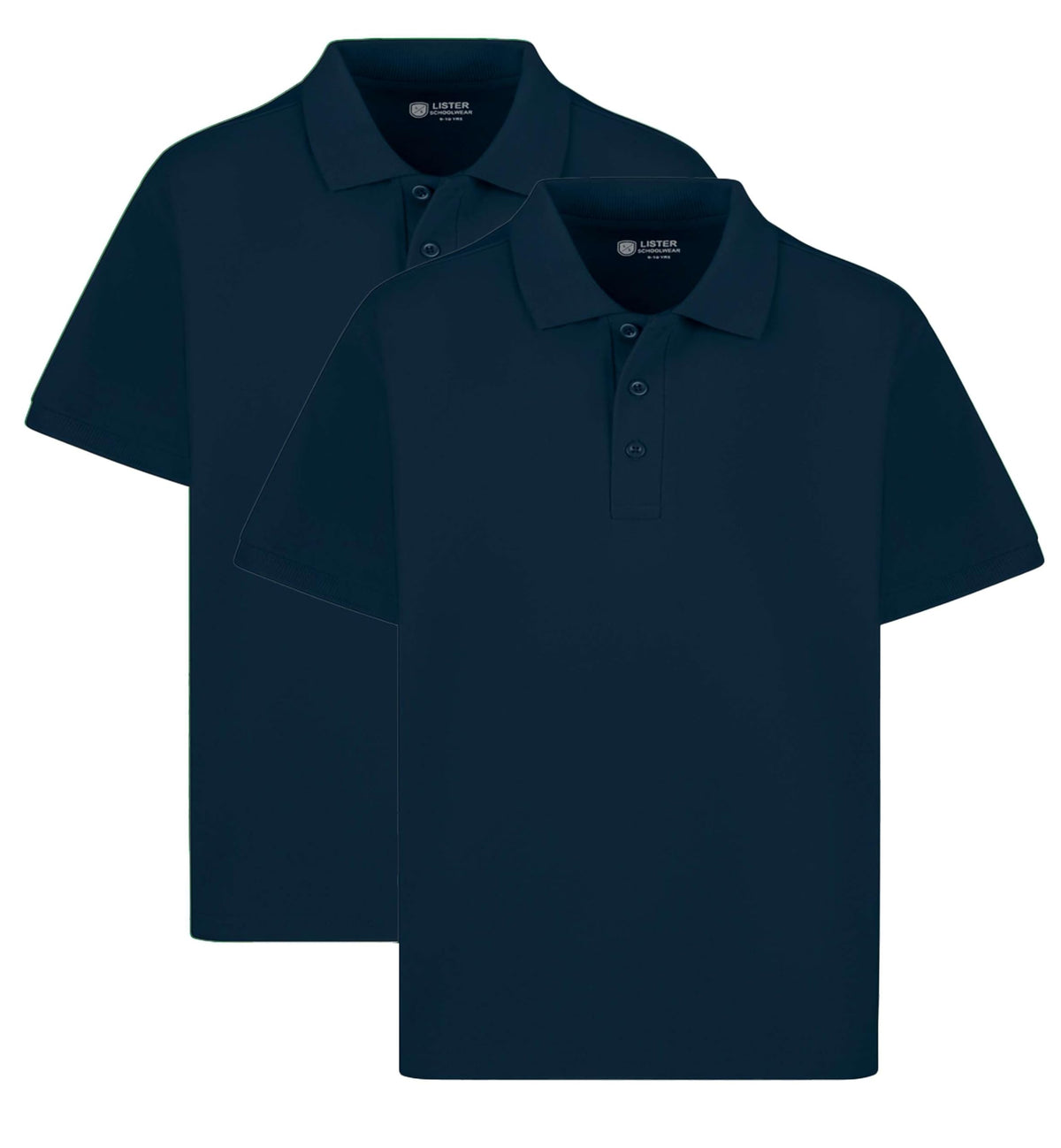 2 Pack Boys Plain 100% Cotton Ages 3-16y Polo Shirts Children School T-Shirt Uniform Summer
