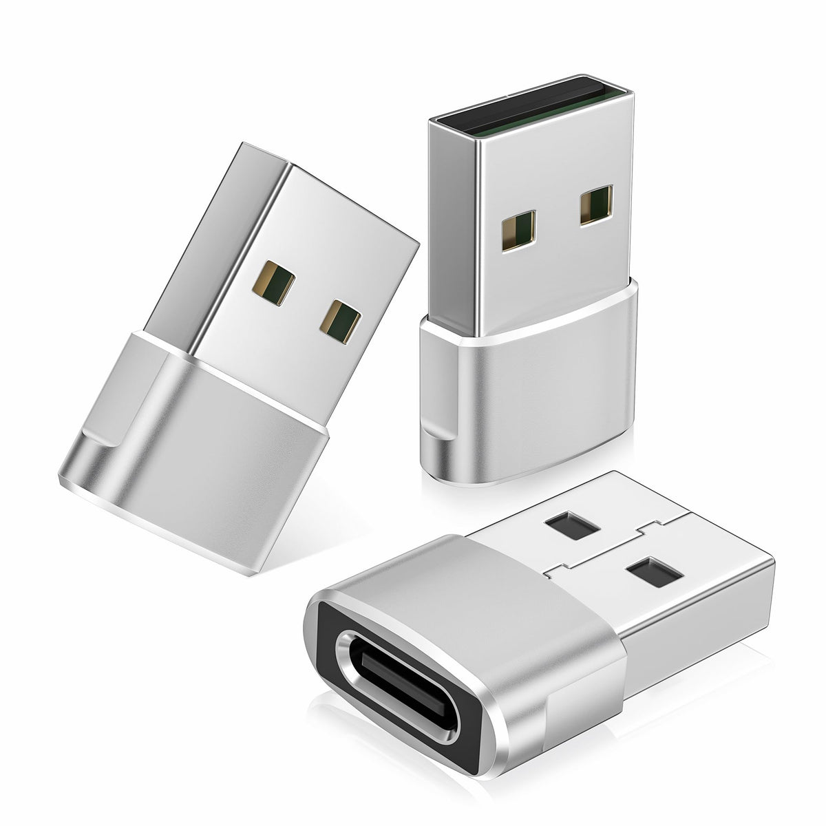 BASESAILOR USB to USB C Adapter,USBC Female to USB A Male Adapter 3Pack