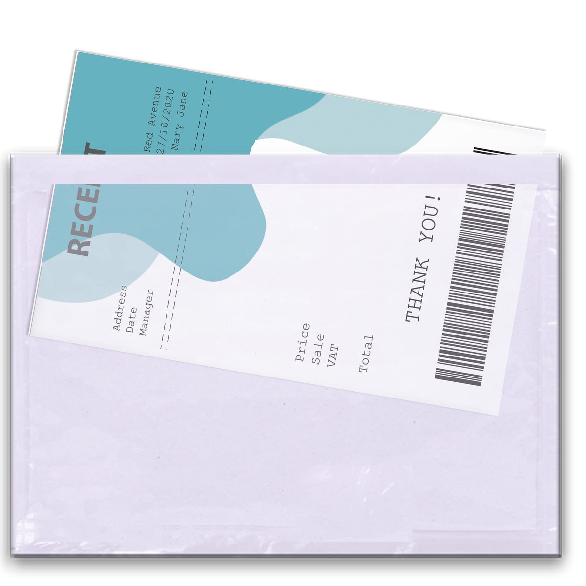 Triplast 1000 x A7 Plain Document Enclosed Wallet (95 x 125 mm) | Peel & Seal Clear Plastic Envelopes/Sleeves/Pockets/Wallets | Attach Invoices, Packing Lists & Delivery Notes to Parcels