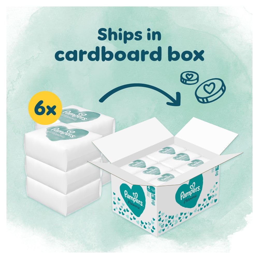 Pampers Baby Nappies Size 2 (4-8 kg / 9-18 lbs), Harmonie, 132 Count, Saving Pack, Baby Essentials for Newborn