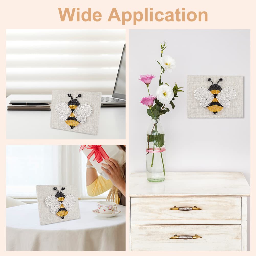 WEBEEDY 3D String Art Kit for Adults Beginners, DIY Bee String Art and Craft Kit Include All Accessories and Frame, Home Wall Decor Birthday Party Handmade Gift for Women Mother's Day Holiday