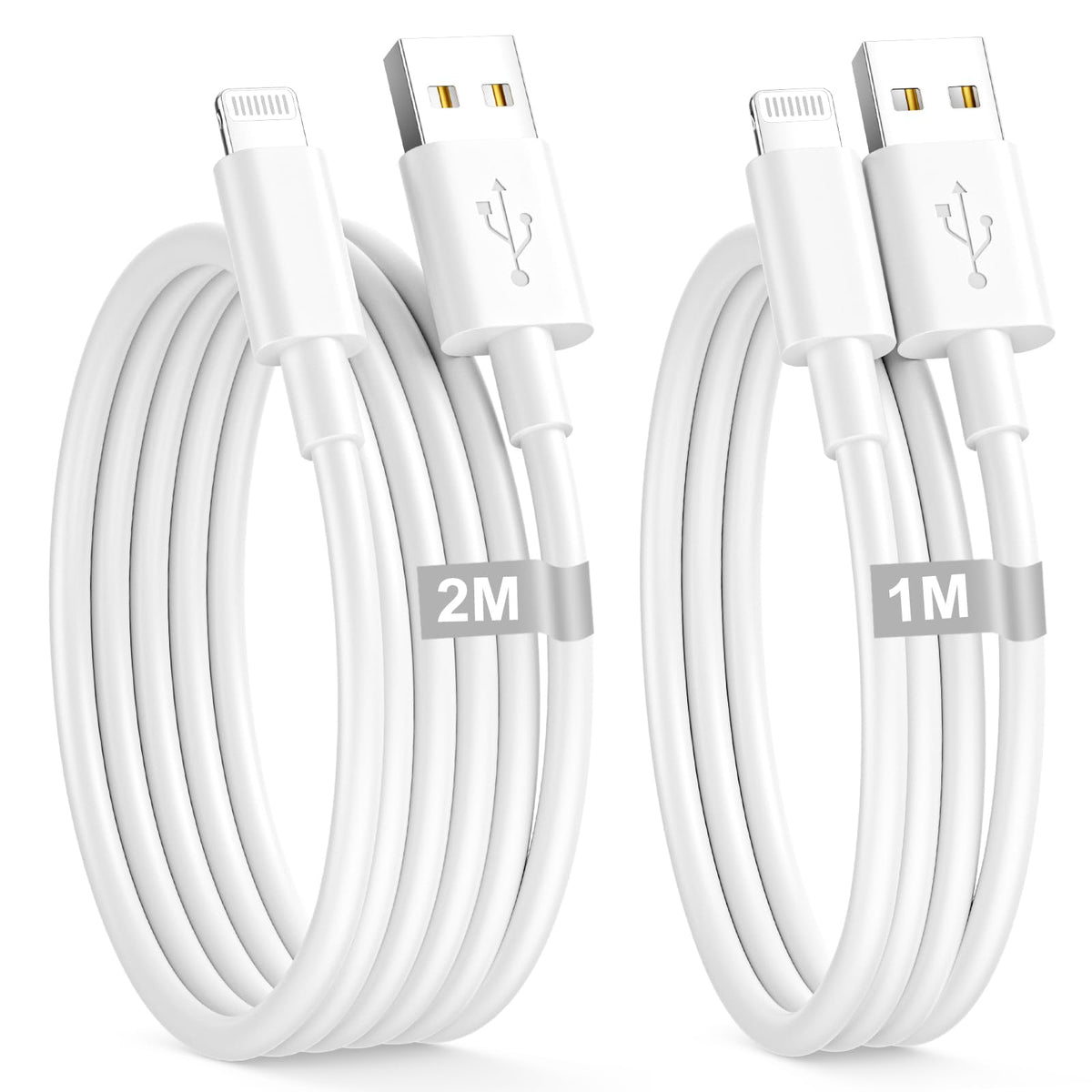 iPhone Charger Cable 2M, [Apple MFi Certified] USB to Lightning Cable 2M