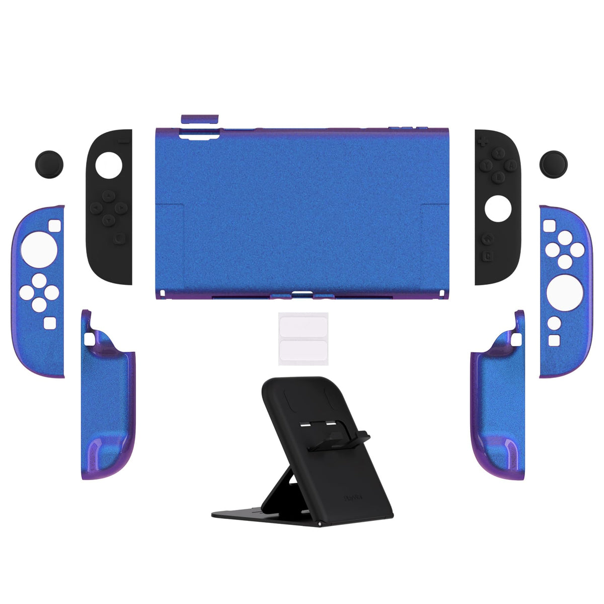 PlayVital Solid Color Series Protective Case for Nintendo Switch 2, Anti-Scratches Hard Shell Dockable Grip Cover with Extra Foldable Stand & Thumb Grips for Nintendo Switch 2 - Cherry Blossoms Pink