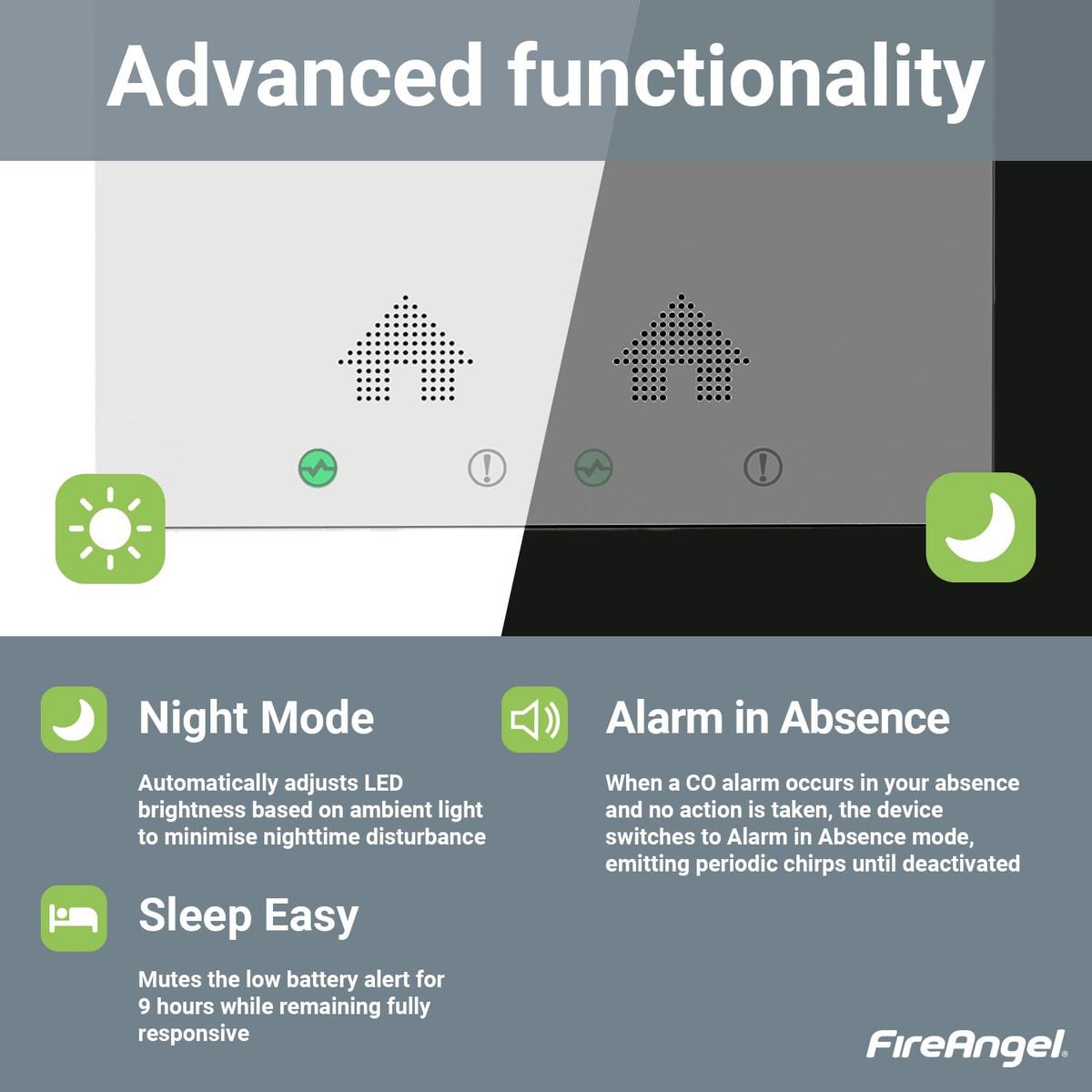 FireAngel FA3820 Portable Carbon Monoxide Detector/Alarm, 10 Year Battery