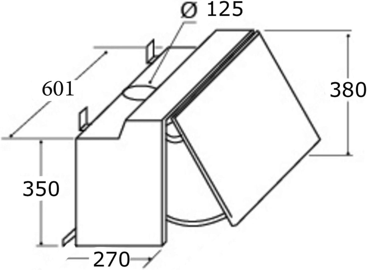 SIA 60cm Integrated Cooker Hood Kitchen Extractor Fan, Silver, INT60SS