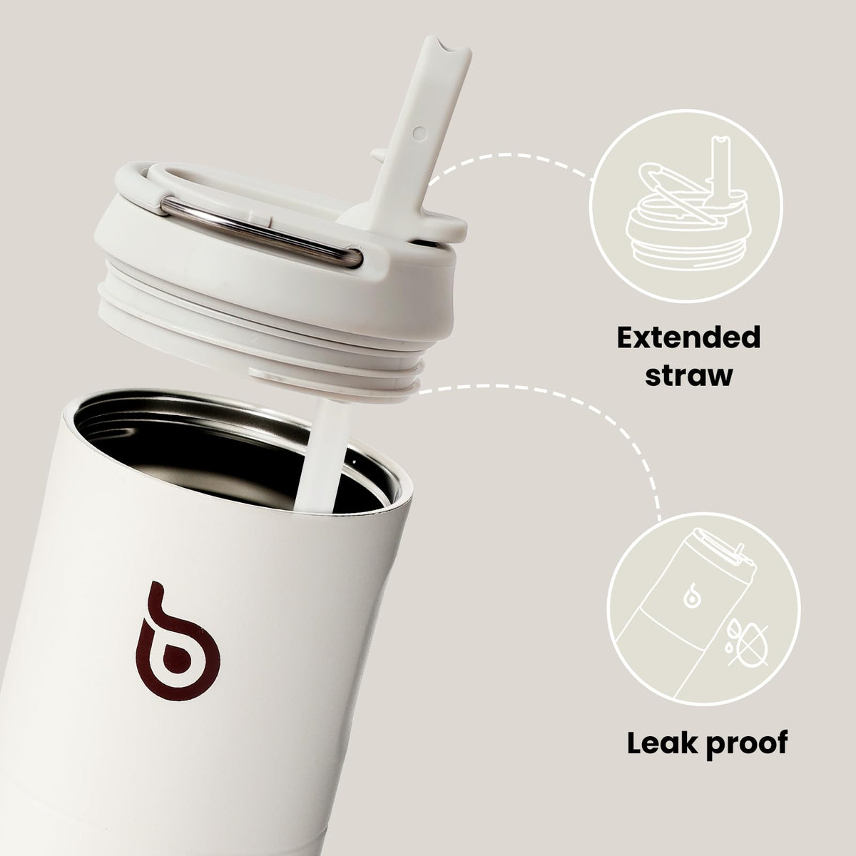 Bottle Bottle Stainless Steel Water Bottle 700ml with Straw and Lid Sports Insulated Metal Water Bottles with Handle(Black)