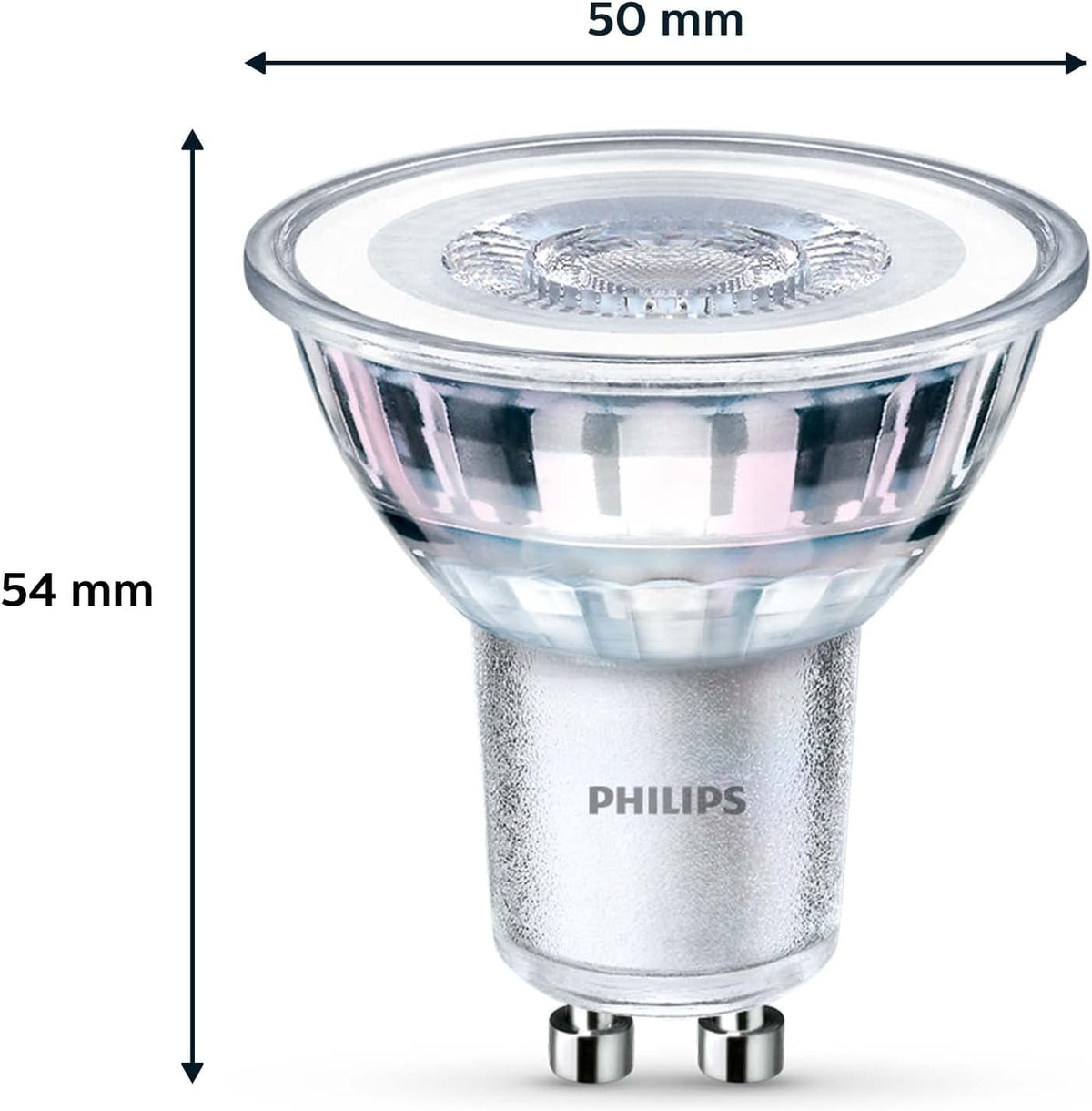 Philips Classic Spotlight Bulb, GU10 Pack of 6