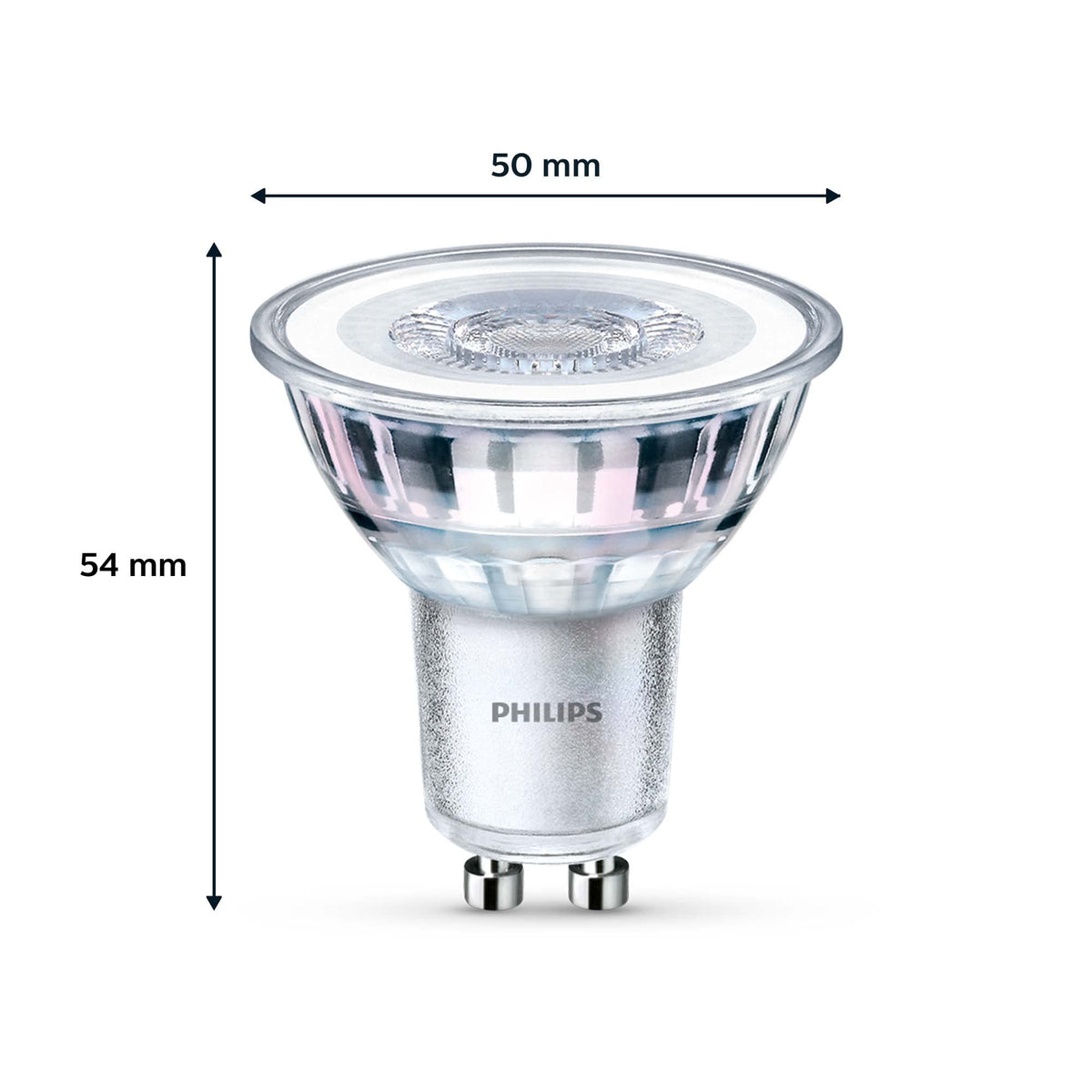 Philips Classic Spotlight Bulb, GU10 Pack of 6