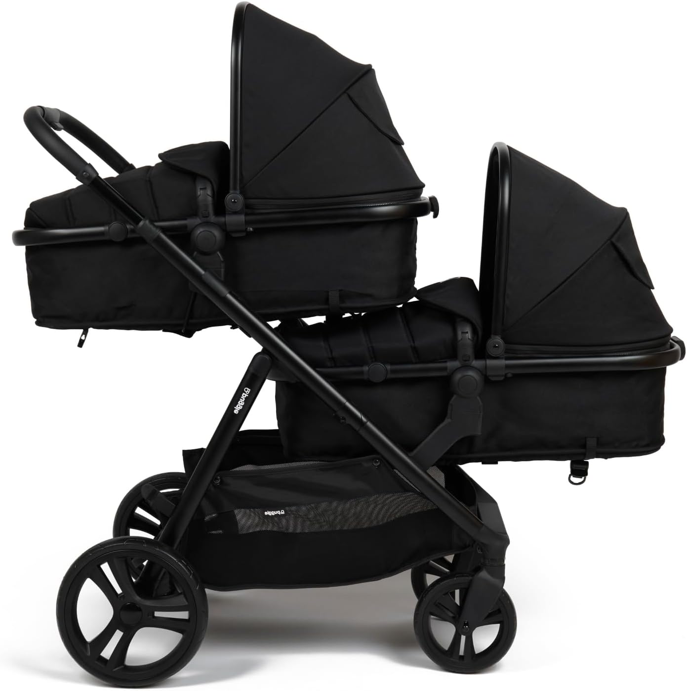 Puggle Memphis 2-in-1 Duo with Adaptors & Rain Covers - Midnight Black