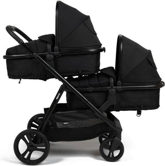 Puggle Memphis 2-in-1 Duo with Adaptors & Rain Covers - Midnight Black