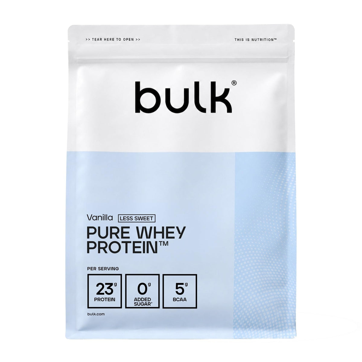 Bulk Pure Whey Protein Powder, Vanilla, 1kg
