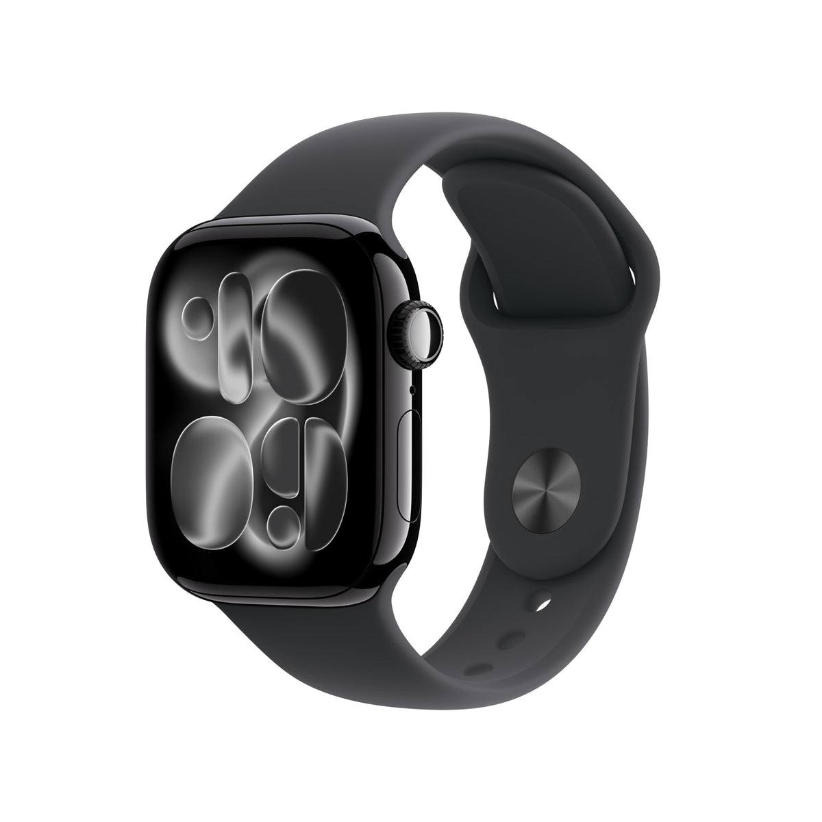 Apple Watch Series 11 GPS 46mm Smartwatch with Jet Black Aluminium Case with Black Sport Band M/L. Sleep Score, Fitness Tracker, Health Monitoring, Always-On Display, Water Resistant