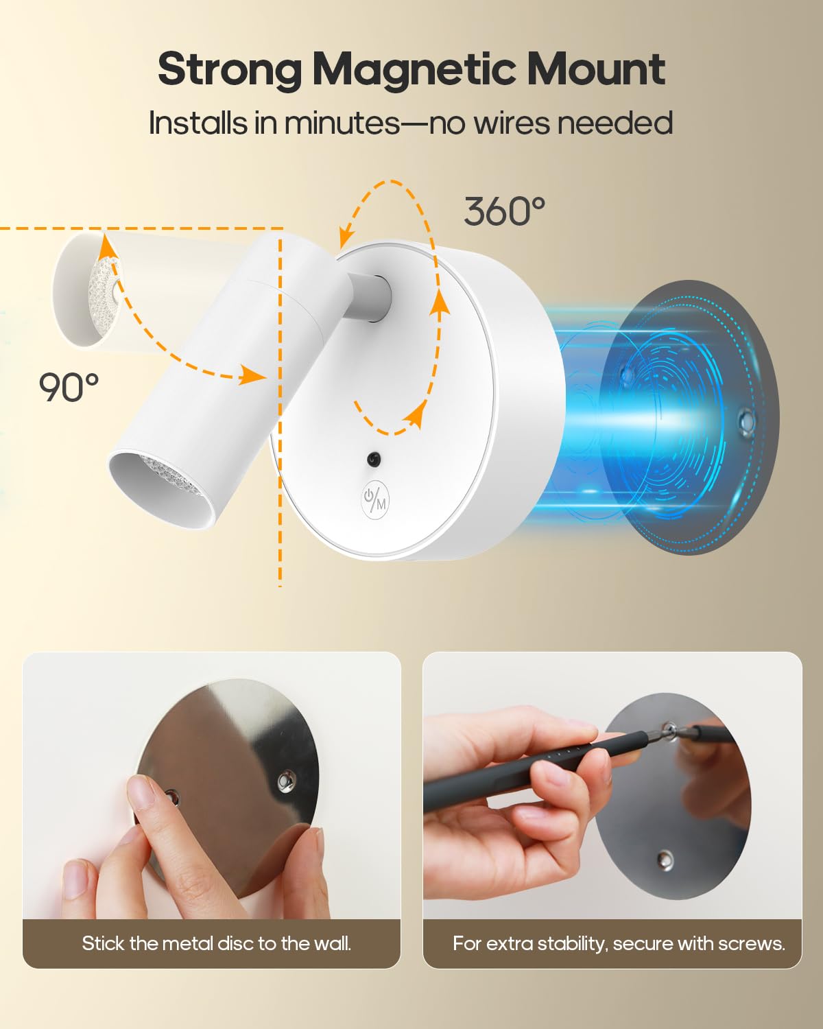 GOODEA Battery Operated Spot Light Indoor with Remote, Up to 30 Days, 3 CCT
