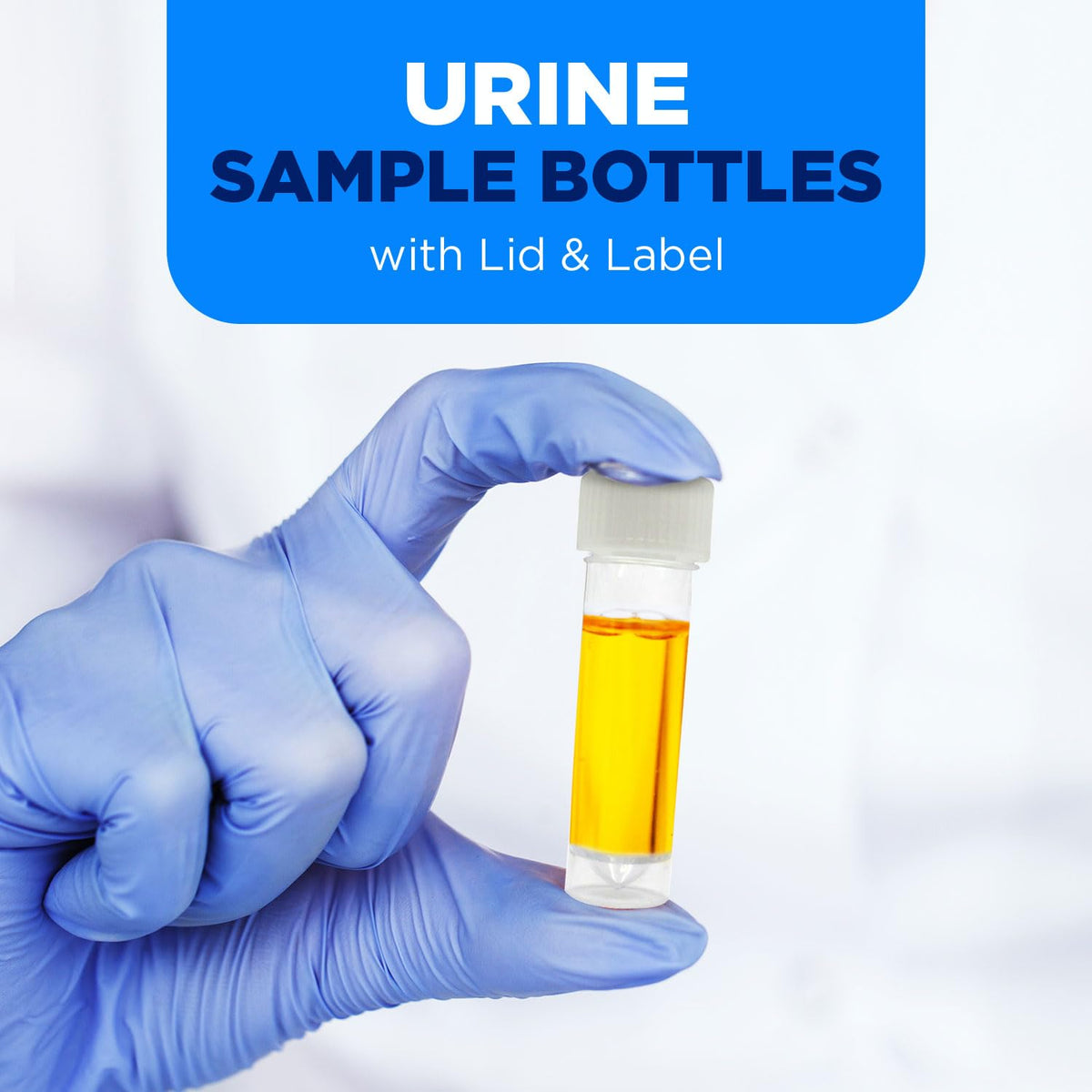 15 Urine Sample Bottles Specimen Pot Graduated Container with Lid & Label 30ml