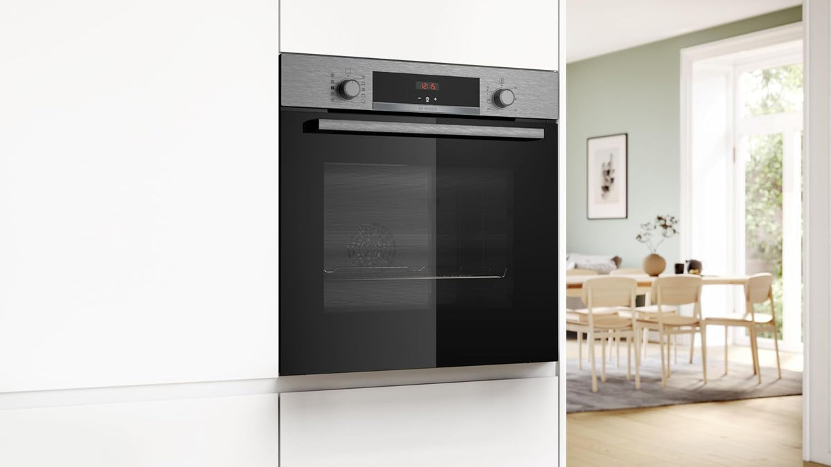 Bosch Series 4 HQA534BS3B Built-in Single Oven, A+ Rated, Brushed Steel