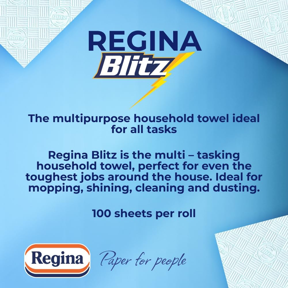 Regina Blitz, 8 Rolls of Household Towel, 3-Ply