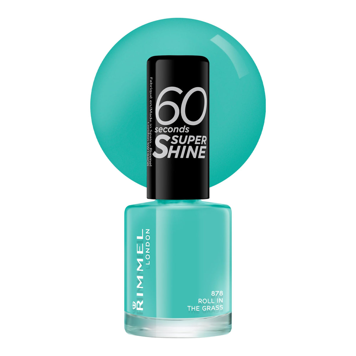 Rimmel 60 Seconds Super Shine Nail Polish, 740 Clear, Quick-Dry Nail Polish, Ultra-Shiny Finish, Easy to Apply, Vibrant Colour, Long-Wearing, Improved Formula, Vegan, 8ml