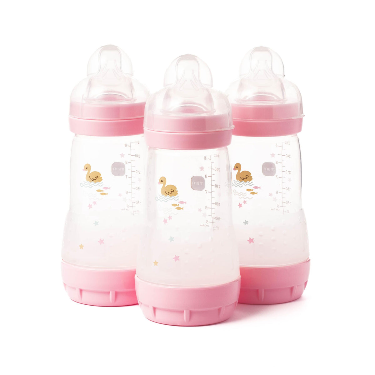 MAM Easy Start Anti-Colic Bottles, 2 x 260ml, Self-Sterilising, Linen
