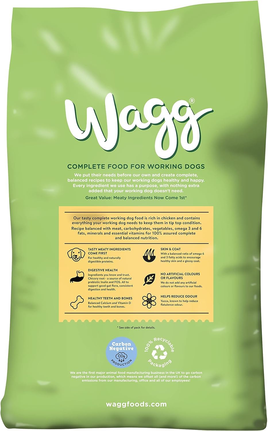 Wagg Active Goodness Complete Dry Adult Dog Food Beef & Veg 12kg - For All Active Working Dog Breeds