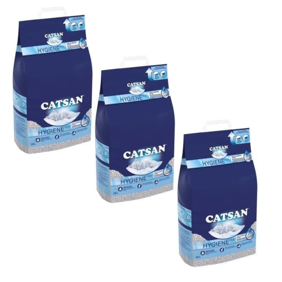 Catsan Hygiene Non-Clumping Cat Litter, 2 Packs (2 x 20L)
