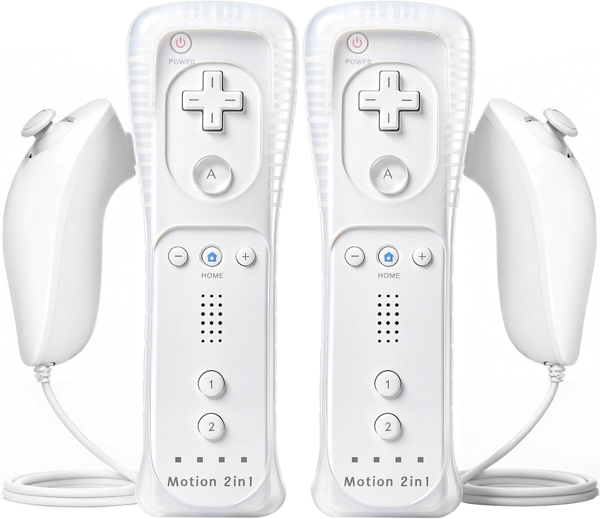 TechKen 2-Pack Wii Remote Plus with Built-in MotionPlus gyroscope, Compatible with all original Wii Remote accessories, Wii Controller for Wii/Wii U