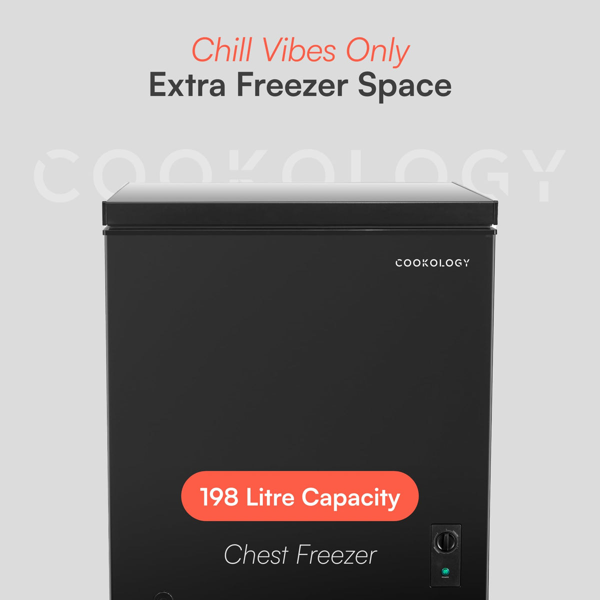 Cookology 99L Freestanding Chest Freezer - Adjustable Feet - White