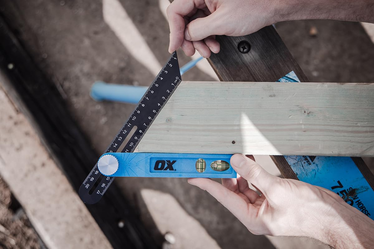 OX Trade Sliding Bevel 200mm – Stainless Steel Bevel Gauge & Angle Finder