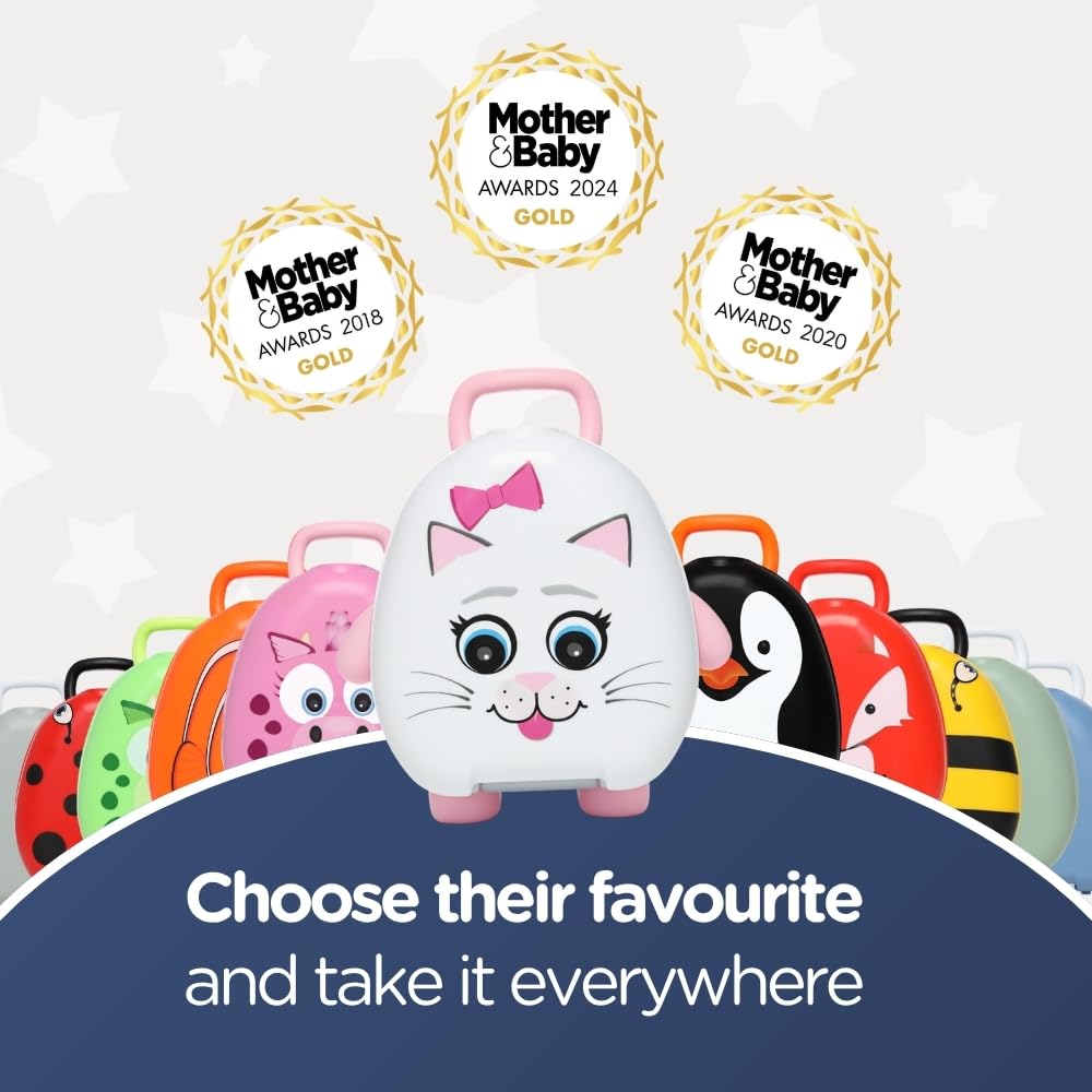 My Carry Potty - Travel Potty, Award-Winning Portable Toddler Toilet Seat for Kids to Take Everywhere (Ladybird)