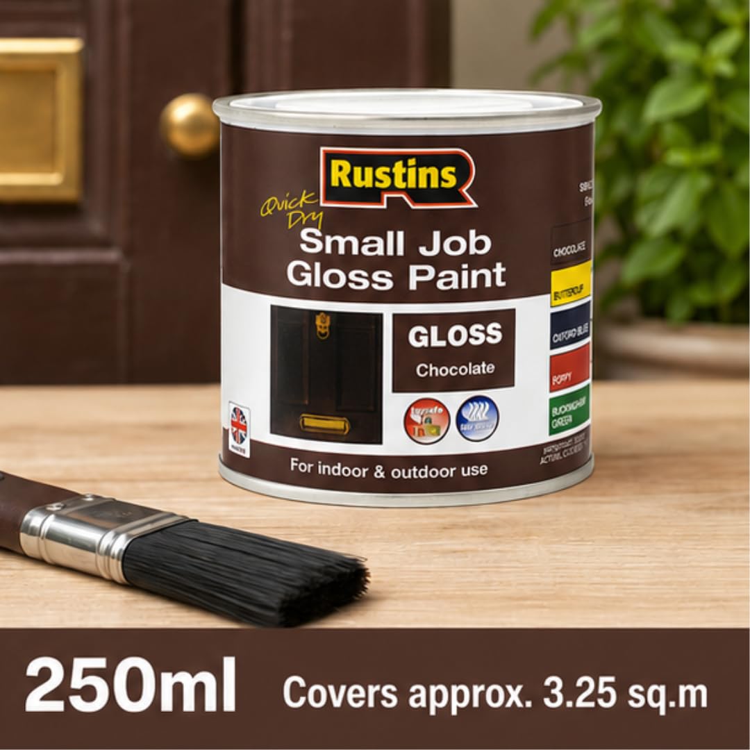 RUSTINS Small Job Satin Paint Chocolate 250ml