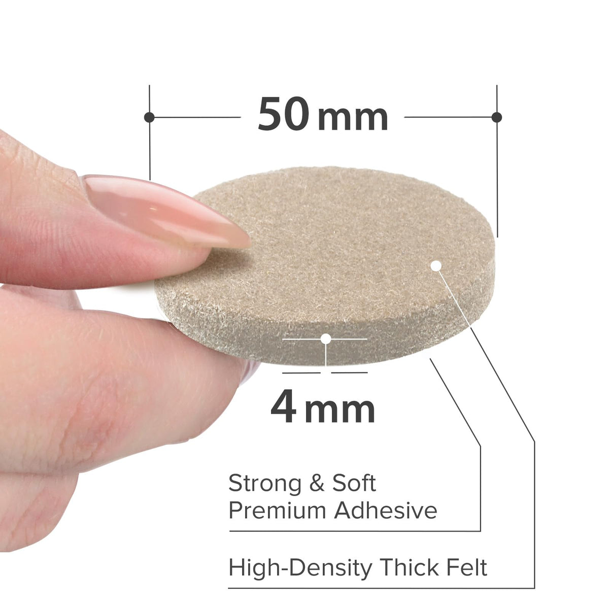 Chair Pads Floor Protectors X-PROTECTOR 48 PCS 25mm - Felt Furniture Pads