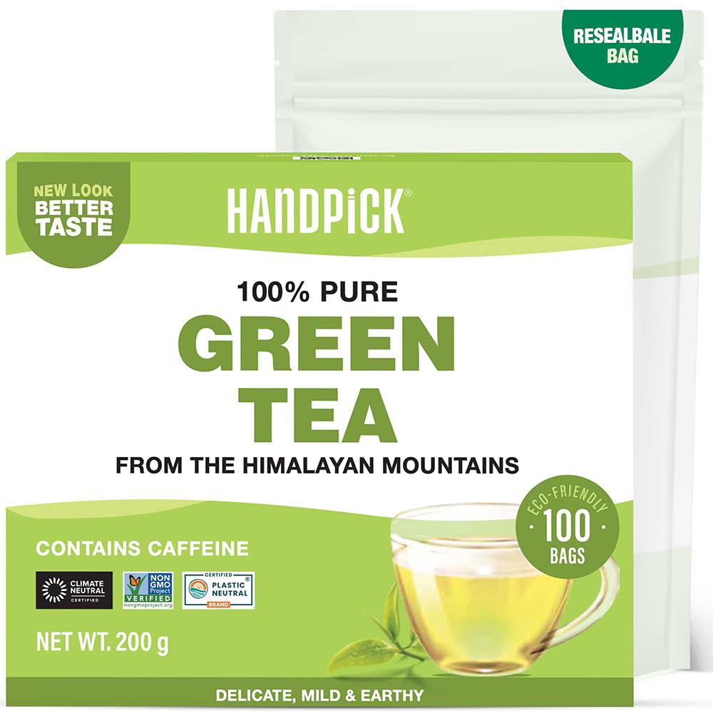 HANDPICK, Spearmint Tea Bags (100 Count), Spearmint Leaf Tea Bags