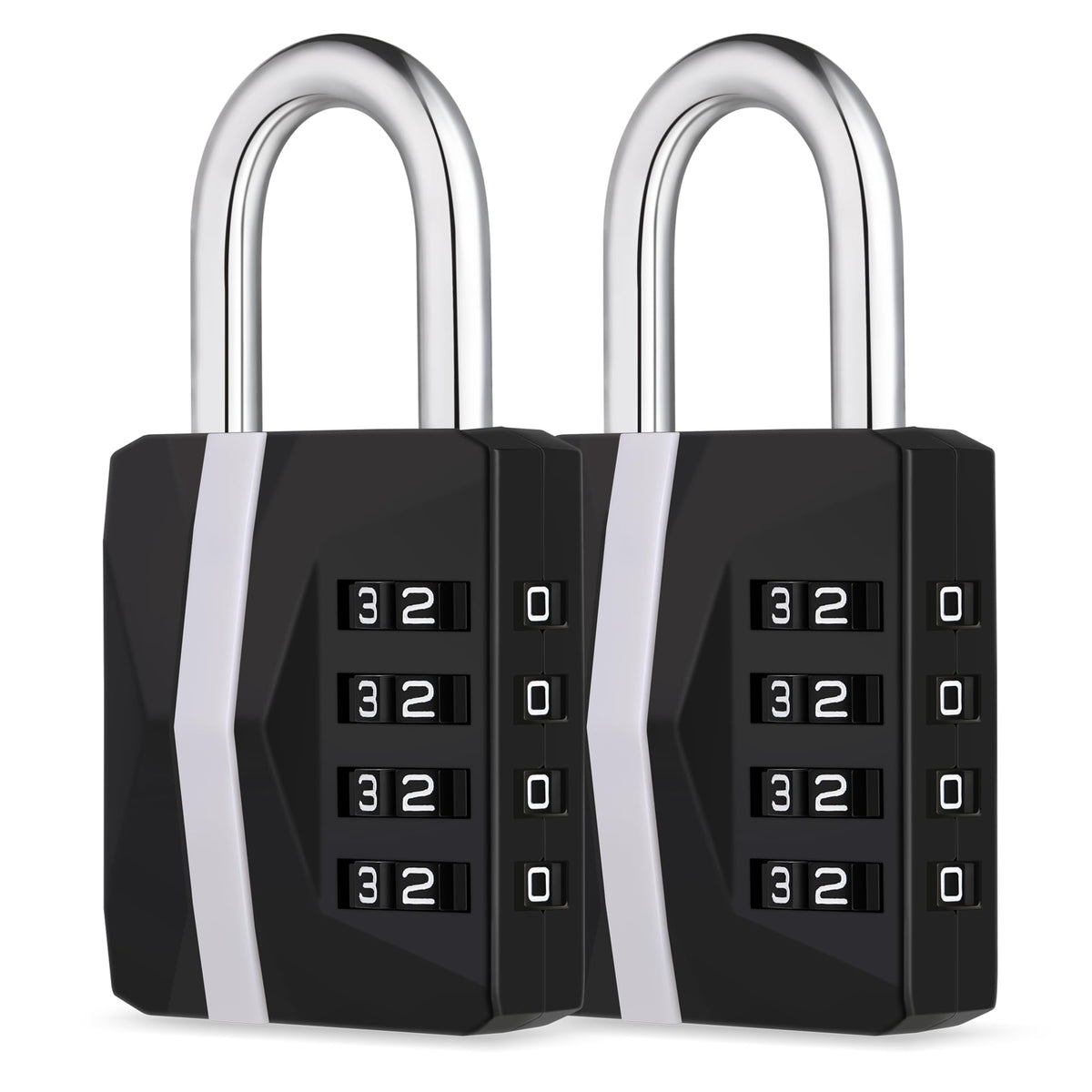 ZHEGE Combination Padlock, 4 Digit Coded Padlock (Sky Blue)