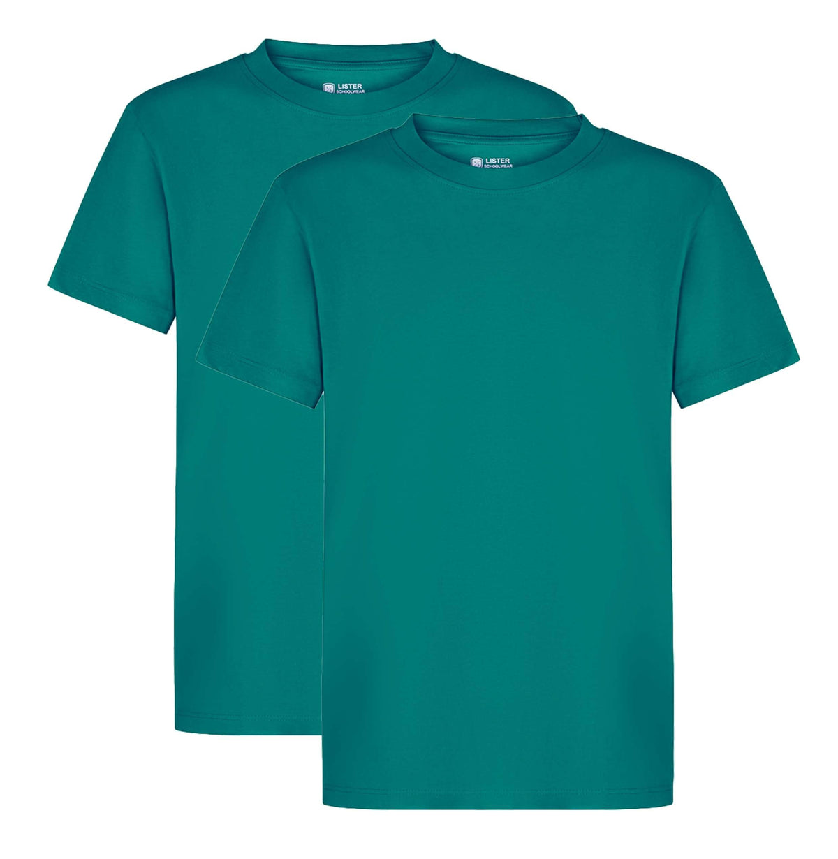 Listers Schoolwear Boys T-Shirt (Pack of 2) 100% Cotton 1-15 Years