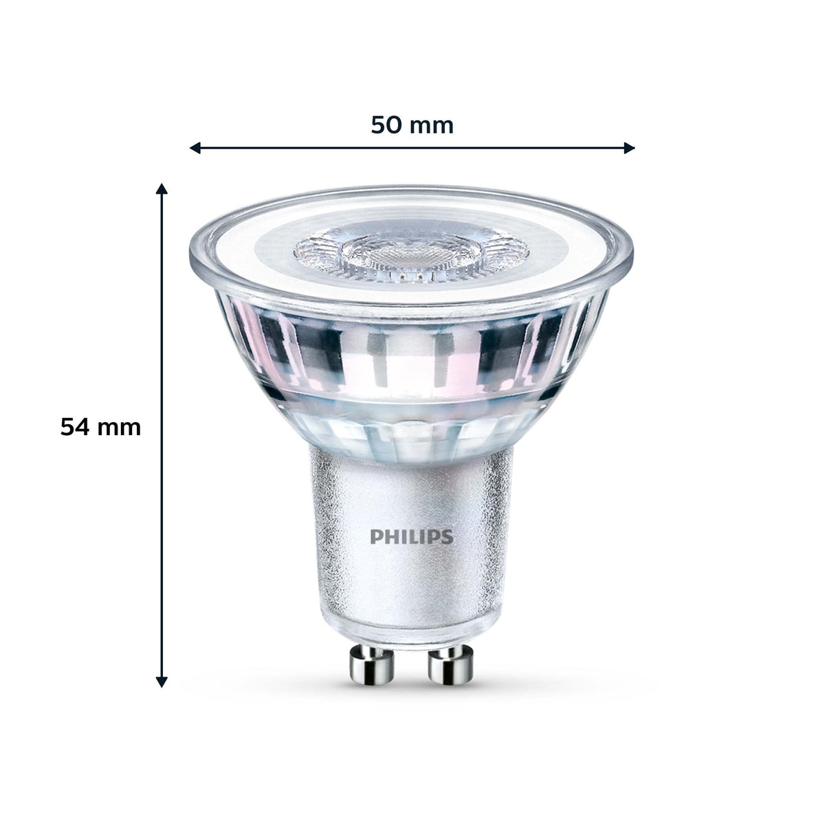 Philips Classic Spotlight Bulb, GU10 Pack of 6