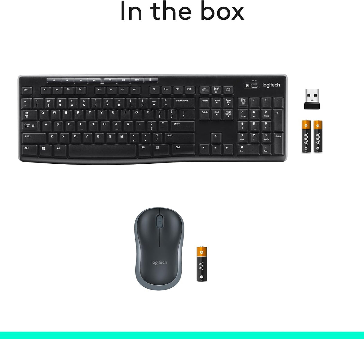 Logitech MK270 Wireless Keyboard and Mouse Combo for Windows